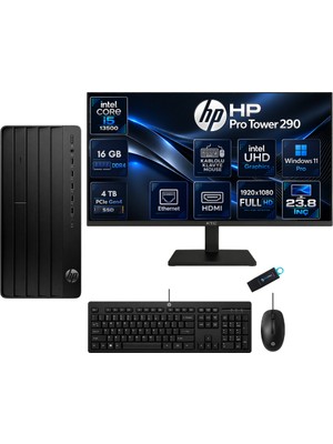 Hp Pro Tower 290 G9 Intel Core I5-13500 16 GB Ddr4 4 Tb SSD Intel UHD Graphics 770 23.8'' Full Hd IPS Windows 11 Pro Masaüstü Bilgisayar + Monitör 623Y0ETRNP04