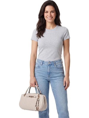 Guess Kadın El Çantası Monogram Desenli Fermuarlı Çapraz Askılı Çok Bölmeli Günlük Şık Model