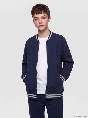 LC Waikiki Lcw Kids Lacivert Basic Uzun Kollu Erkek Çocuk Hırka