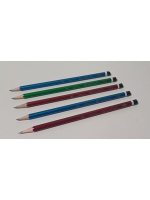 Faber-Castell Köşeli Mercanlı Kurşun Kalem Hb 5 Adet