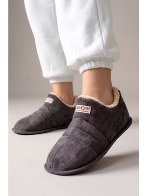Nmoda Unisex Şık Kışlık Ev Terliği İçi Peluş Sıcak Tutan Kapalı Panduf Yumuşak Tabanlı Hafif Rahat Ev Botu