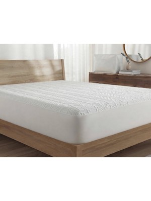 Royam Bambu Kumaş Ultra Sessiz Sıvı Geçirmez Yatak Alezi Fitted Full Kenar Çift Kişilik 160 x 200+35
