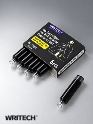 Writech Clictek Dolma Kalem Mürekkep Kartuşu  5'li Yedek Kartuş