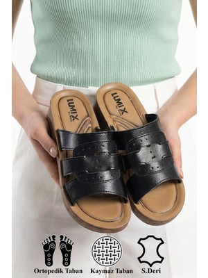 Nmoda Kadın Ultra Yumuşak Soft Taban Dolgu Topuk Ortopedik İçi Pedli Günlük Anne Terliği