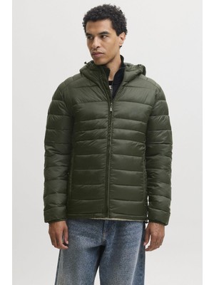 Jack & Jones Jjekıngsley Erkek Kapüşonlu Hafif Şişme Mont Puffer Günlük Rahat