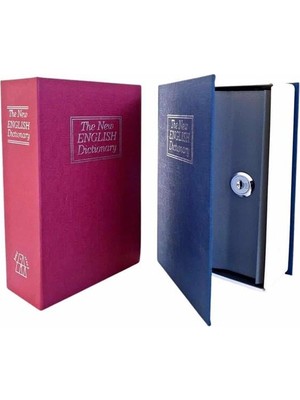 Kitap Görünümlü Gizli Kasa Büyük Boy Anahtarlı Kilitli Para Kasası