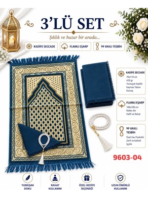 Sedef Seccade Eşarp Tesbih Set