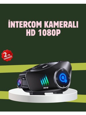 Q28 Full Hd Kameralı Motosiklet Kask Kulaklığı – 45 Saat Müzik Ipx6 Su Geçirmez