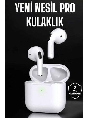 Beyaz Yeni Nesil Pro Bluetooth Kulaklık Yüksek Ses Kaliteli Anc Özelliği