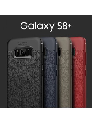 Ally Galaxy S8 Plus Litchi Tam Koruma Soft Silikon KILIF-(5775) Kırmızı