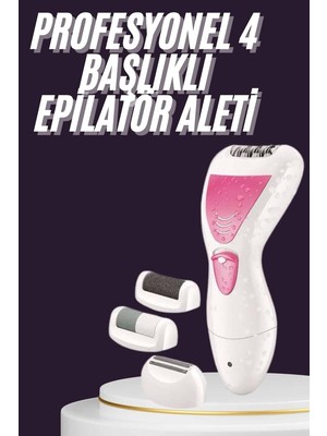 4 Başlıklı Lazer Öncesi Kısaltma Epilasyon Aleti Epilatör Çok Amaçlı
