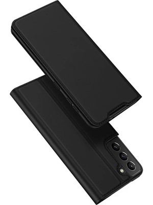 Dux Ducis Sm Galaxy S21 Kılıf Kapaklı Flip Cover Kılıf Skinpro SERIES-(5775) Siyah