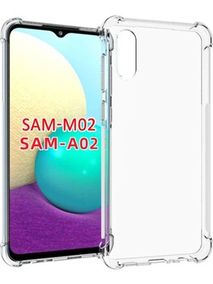 Sm Galaxy A02 - M02 Anti-Drop Shockproof Darbe Emici Silikon KILIF-(5775)