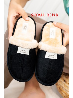 Nmoda Içi Kürklü Ev Terliği Çeyiz Bohça Terliği Misafir Terliği Hafif Sesiz Taban