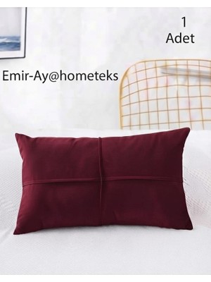 Emir-Ay@hometeks Kapitone Çizgili  Kırlent Kılıfı , Yastık Kılıfı ( Leke Tutmayan Silinebilir Kadife )