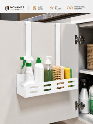 Metal Dolap Içi Düzenleyici Raf 36X12 cm Mutfak Kiler Tezgah Altı Raf Organizer