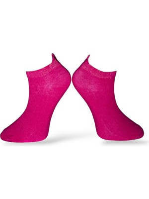 Me-Vo Tekli Unisex Nakış Detaylı Pembe Renkli Patik Çorap