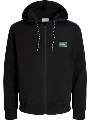 Jack & Jones Jjbuster Erkek Fermuarlı Kapüşonlu Sweatshirt Günlük Rahat