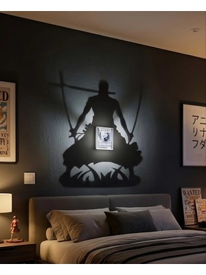 Lumishade Zoro Gölge Lambası - One Piece Gece Lambası - Dekor - Hediyelik