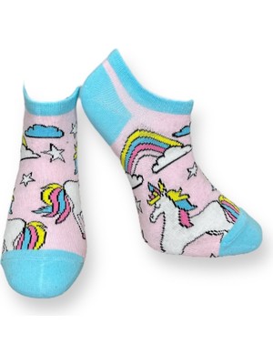 Me-Vo Unisex Unicorn Desenli Patik Çorap