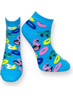Me-Vo Unisex Flamingo Desenli Patik Çorap