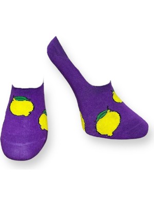 Me-Vo Unisex Limon Desenli Babet Çorap