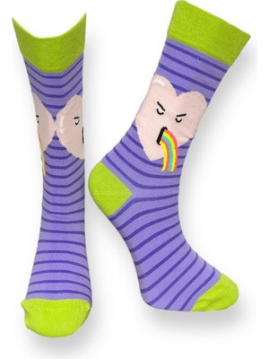 Me-Vo Tekli Unisex Rainbow Çorap