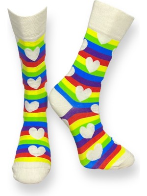 Me-Vo Unisex Rainbow Çorap