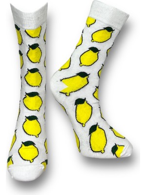 Me-Vo Tekli Unisex Limon Çorap