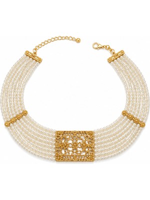 Venüs Design Kristal Taşlı Choker Kolye