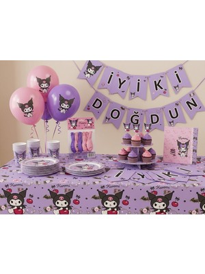 Partyora Kuromi Temalı Konsept Doğum Günü & Party Kit (Kutulu Özel Set)