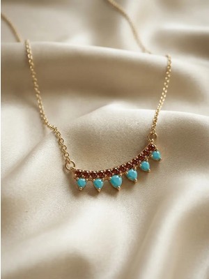Aytekin Jewelry Anadolu Saçağı Turkuaz Kolye 925 Ayar Gümüş