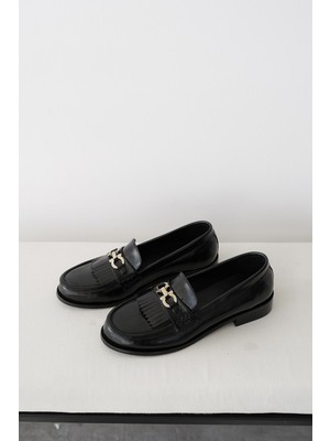 Meral Özgenç Gold Tokalı Loafer