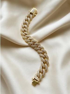 Aytekin Jewelry Sarı Işıltı Gurmet Bileklik 925 Ayar Gümüş