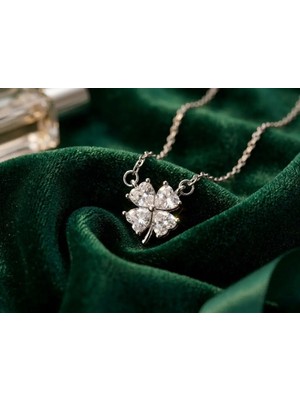 Aytekin Jewelry Dört Yapraklı Yonca Kolye 925 Ayar Gümüş