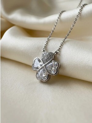Aytekin Jewelry Dört Yapraklı Yonca Kolye 925 Ayar Gümüş