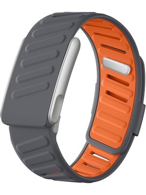 Kazan Hobi Whoop 5.0 Bantları One, Peak And Life/mg ile Uyumlu Spor Bandı, Nefes Alabilen Su Geçirmez Silikon Ayarlanabilir Yedek Aksesuar Kayışı, Whoop Band 5.0 Fitness Aktivite Izleyici, Gri Turuncu