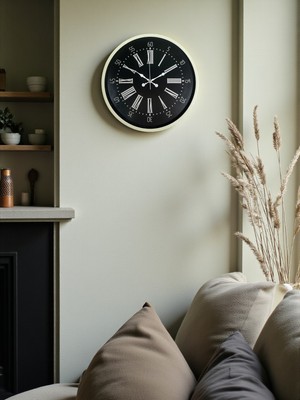 Çetiner Group 36 cm Krem Modern Duvar Saati