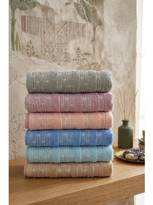 Bezos 12 Adet Karışık Kadife El Havlusu - 45 x 85 cm Spa ve Otel Havlusu