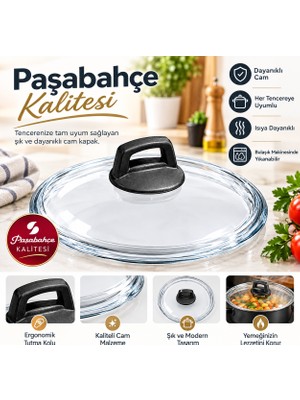 Arcak2 Granit ve Çelik 20 cm   Cam Kapak ve Kulpla Beraber