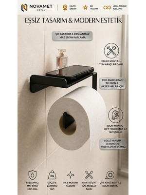 Telefon Standlı Tuvalet Kağıdı Askılığı Düzenleyici Banyo Organizer Rafı