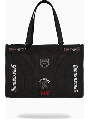 Sprayground Grid Locked Tortuga Denim Tote Omuz Çantası