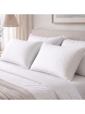 Ogi Home Mikro Kapitone 2 Adet Yastık Alezi 50X70 cm Mikro Kapitoneli Kumaş Fermuarlı Yastık Alezi Yastık Koruyucu Kılıf