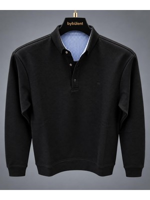 By Bülent Bybülent Erkek Selanik Polo Yaka Tüylenmez Kaliteli Kazak Sweat
