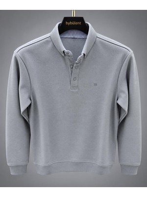 By Bülent Bybülent Erkek Selanik Polo Yaka Tüylenmez Kaliteli Kazak Sweat