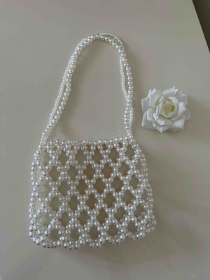 OK Blume Incili File Çanta | Boncuk Abiye Çanta, Omuz Çantası