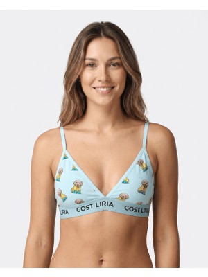 GOST LİRİA Cute Dog Desenli Kadın Bralet