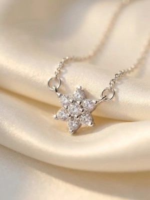 Aytekin Jewelry Minimalist Çiçek Buketi Kolye 925 Ayar Gümüş