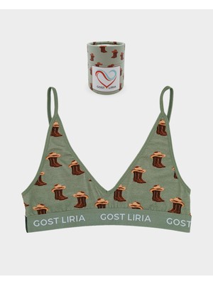 GOST LİRİA Covboy  Desenli Kadın Bralet