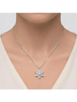 Sepetten Eve Gümüş Kaplama Yıldız Kolye Çelik Zincirli